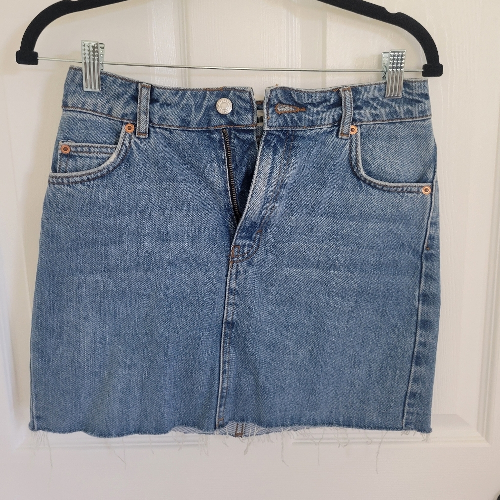 Topshop mini denim skirt